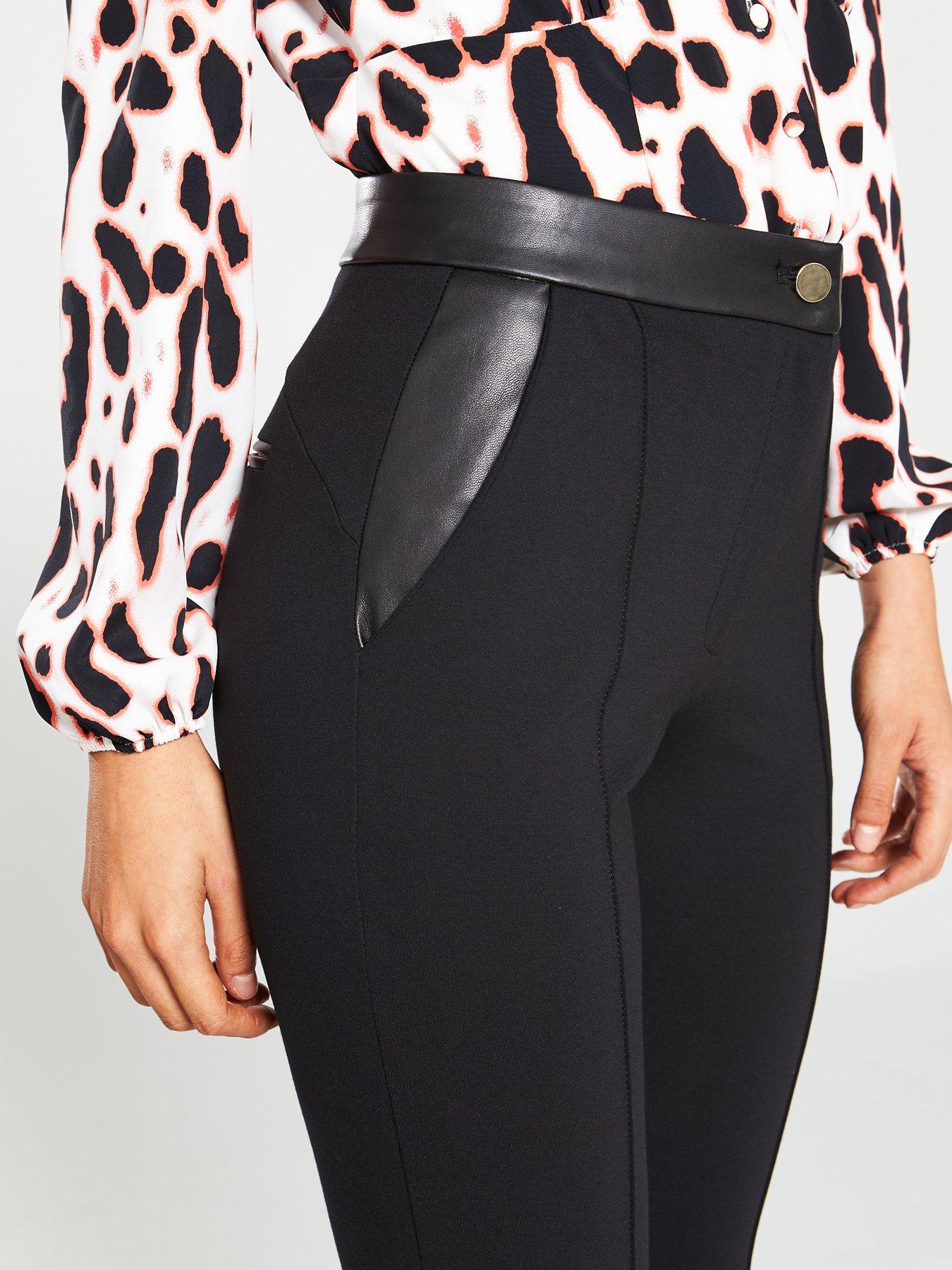 black ponte skinny trousers