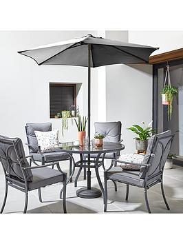 Product photograph of Everyday 2m Parasol Without Tilt - Grey from very.co.uk
