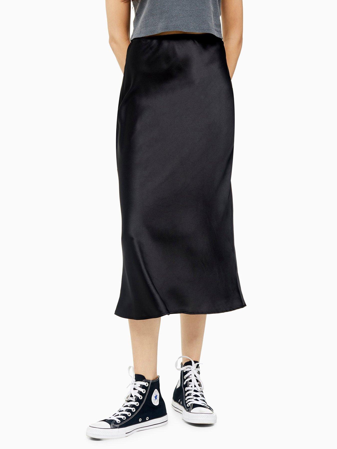 silk midi skirt topshop