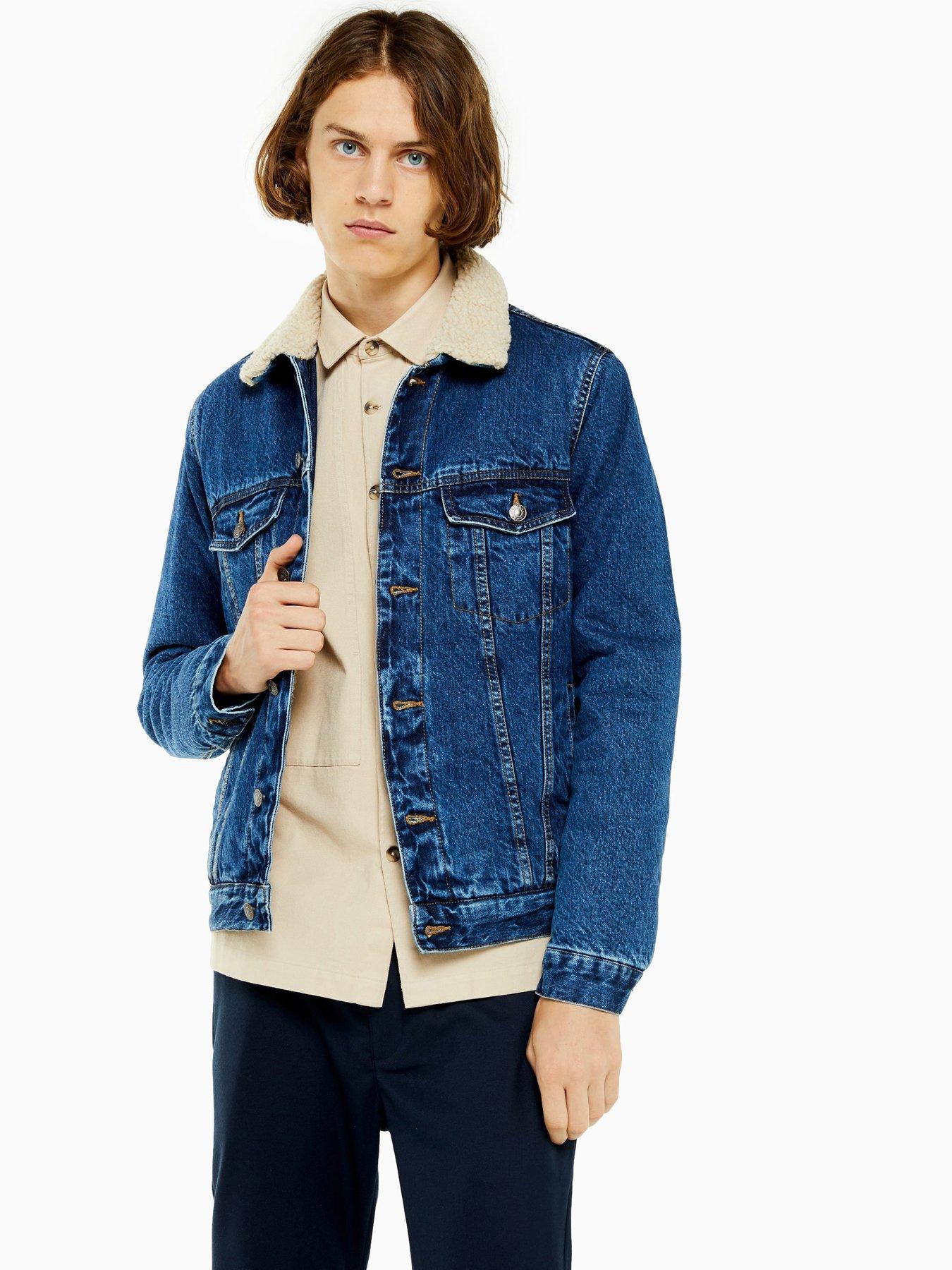 Topman Topman Mid Wash Borg Denim Jacket review