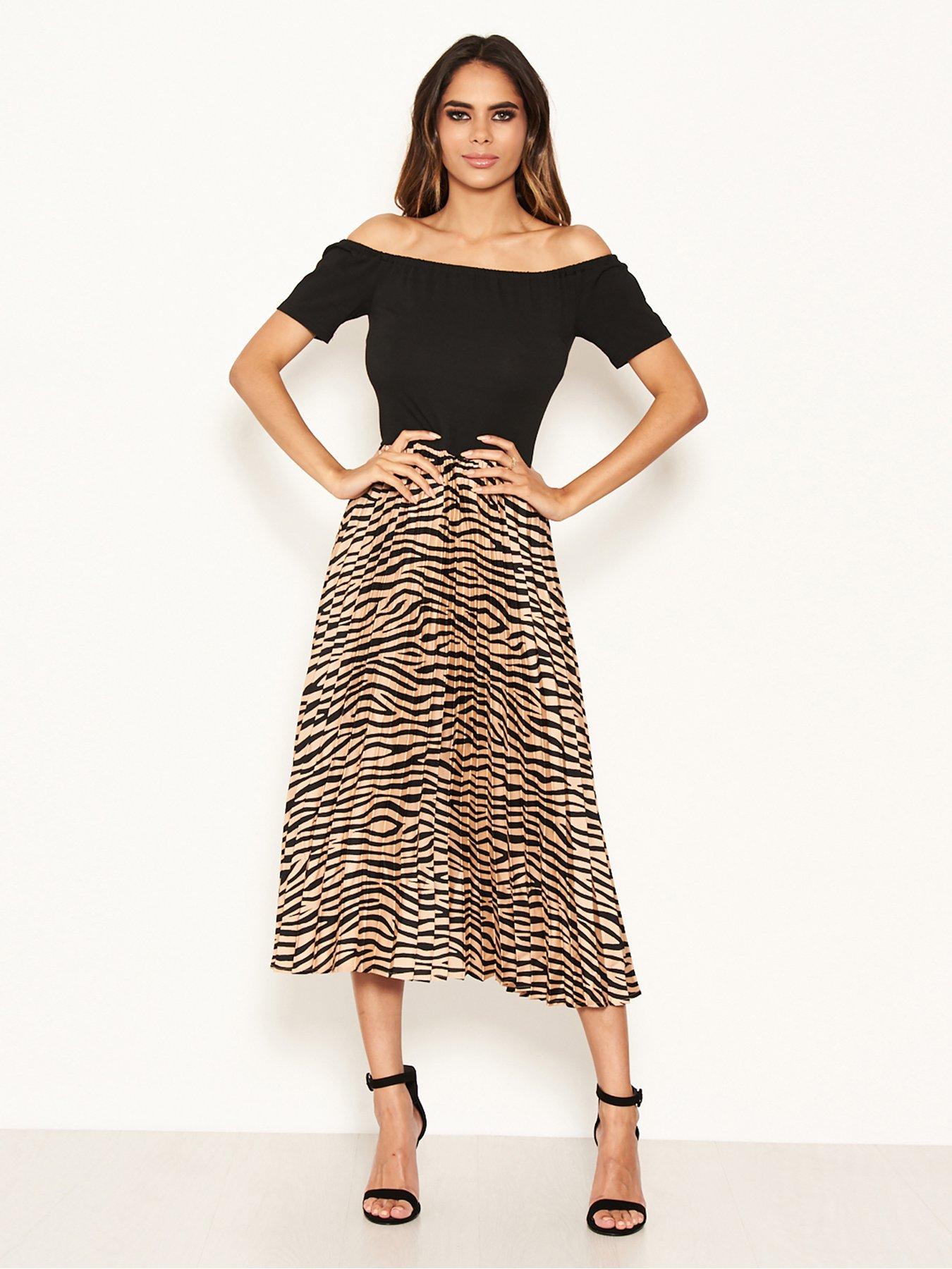 bardot zebra dress