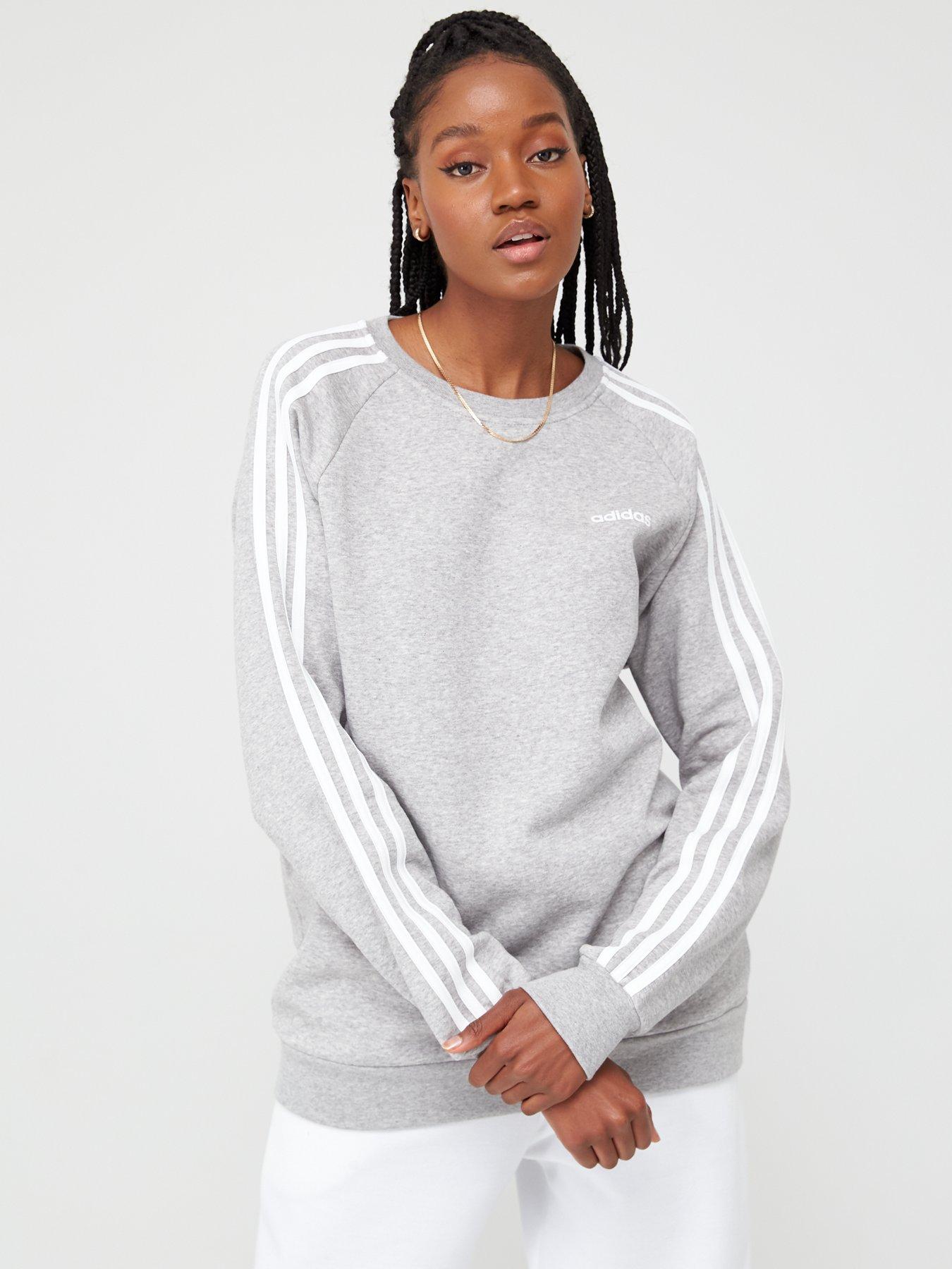 adidas essentials heather grey pullover hoodie
