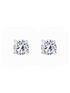  image of the-love-silver-collection-sterling-silver-cubic-zirconia-interchangeable-halo-solitaire-stud-earrings
