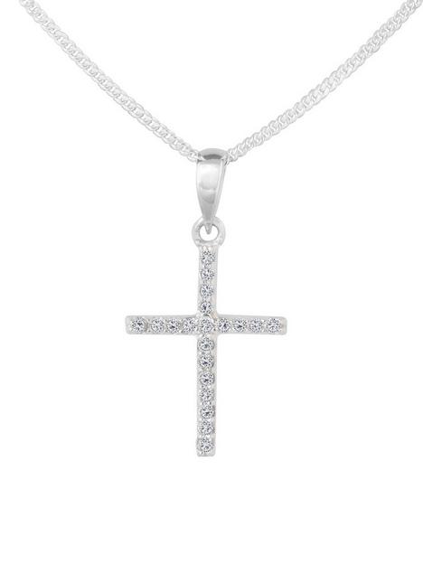 the-love-silver-collection-sterling-silver-cubic-zirconia-cross-pendant-necklace