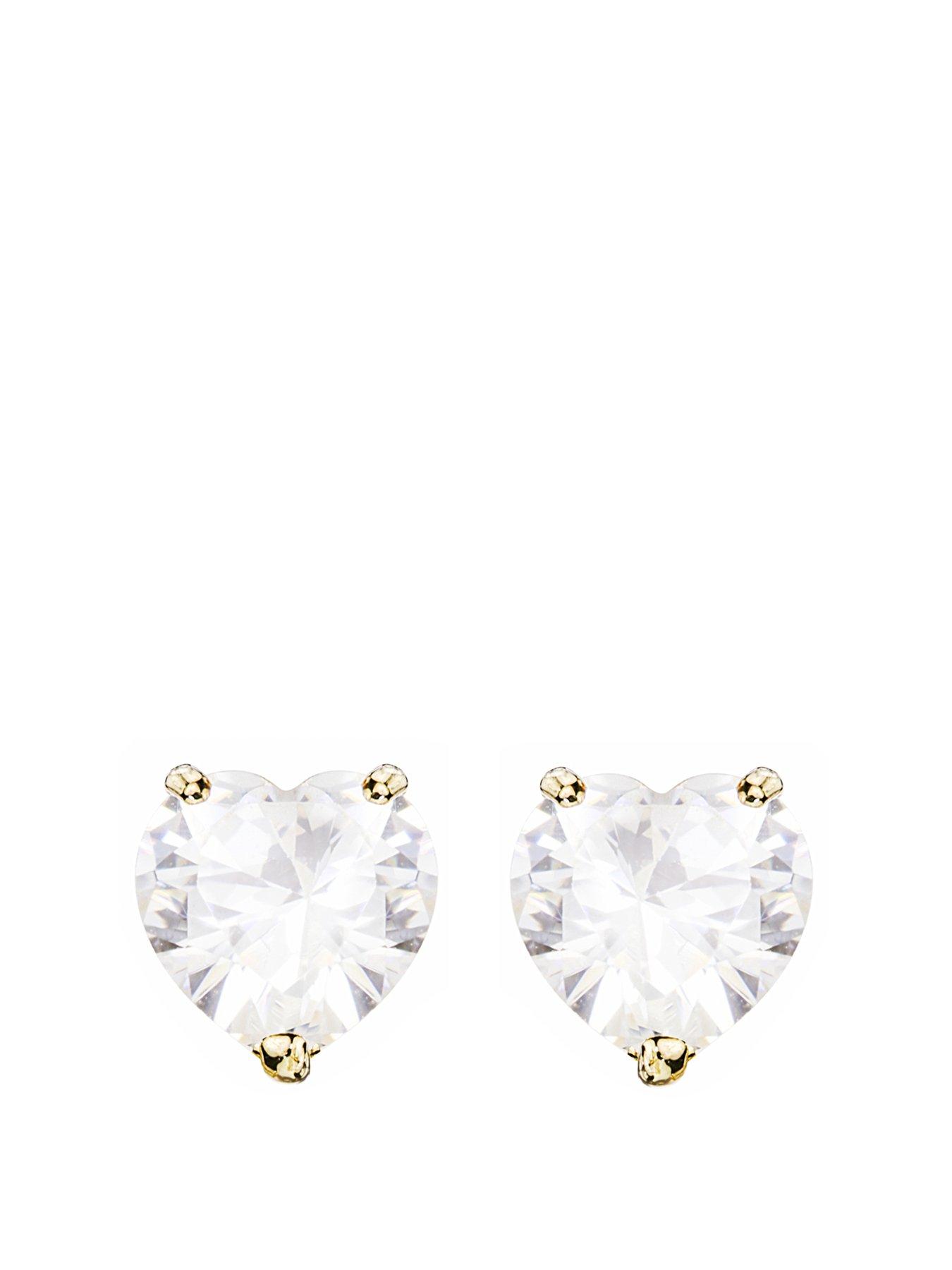 Love Gold 9Ct Gold Cubic Zirconia Heart Stud Earrings review