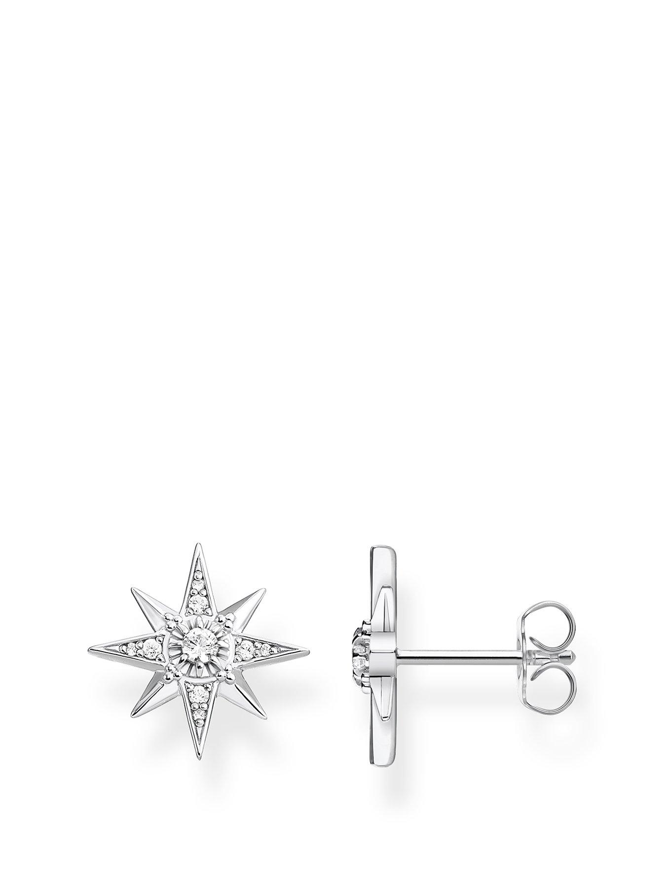 Product photograph of Thomas Sabo Zirconia Magic Stars Ear Studs from very.co.uk