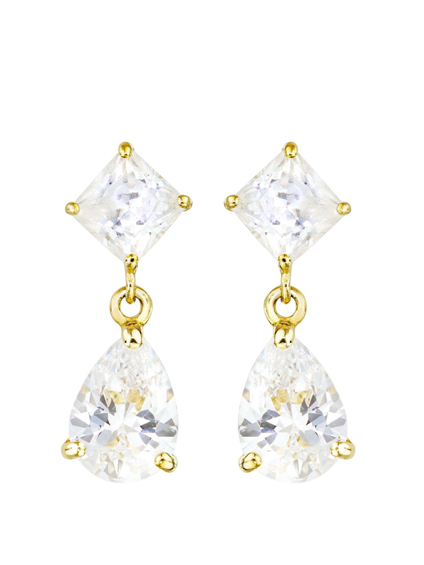 Love Gold 9Ct Gold Cubic Zirconia Pear Drop Stud Earrings review