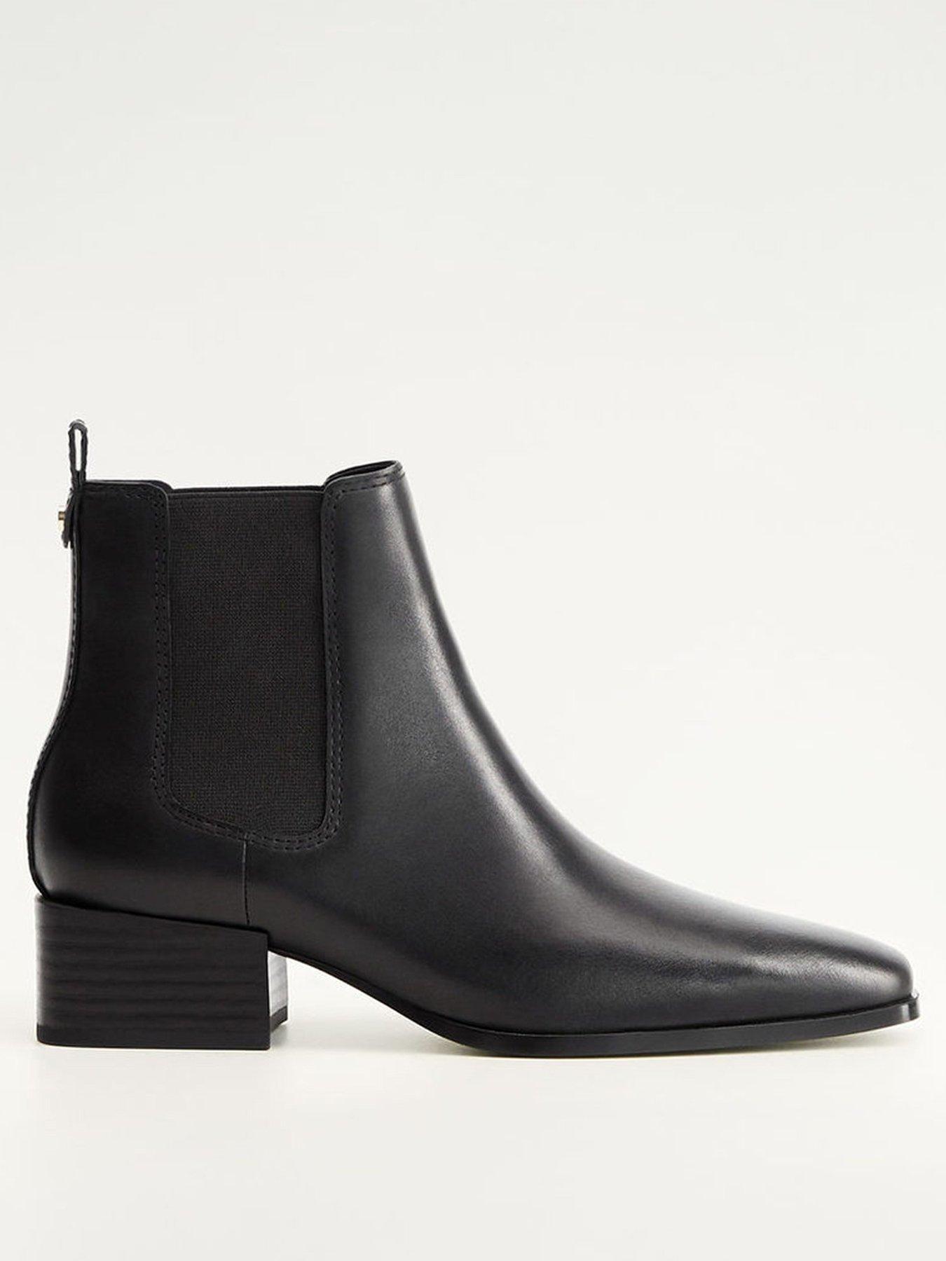 mango basic leather boot