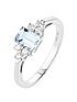  image of love-gem-9ct-white-gold-15pt-diamond-and-sky-blue-topaz-ring