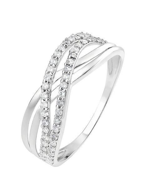 the-love-silver-collection-sterling-silver-cubic-zirconia-double-crossover-ring