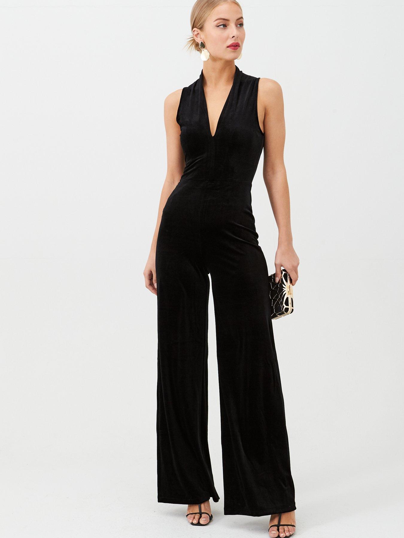 mango velvet long jumpsuit