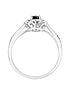  image of love-gem-sterling-silver-diamond-set-oval-black-sapphire-vintage-inspired-ring