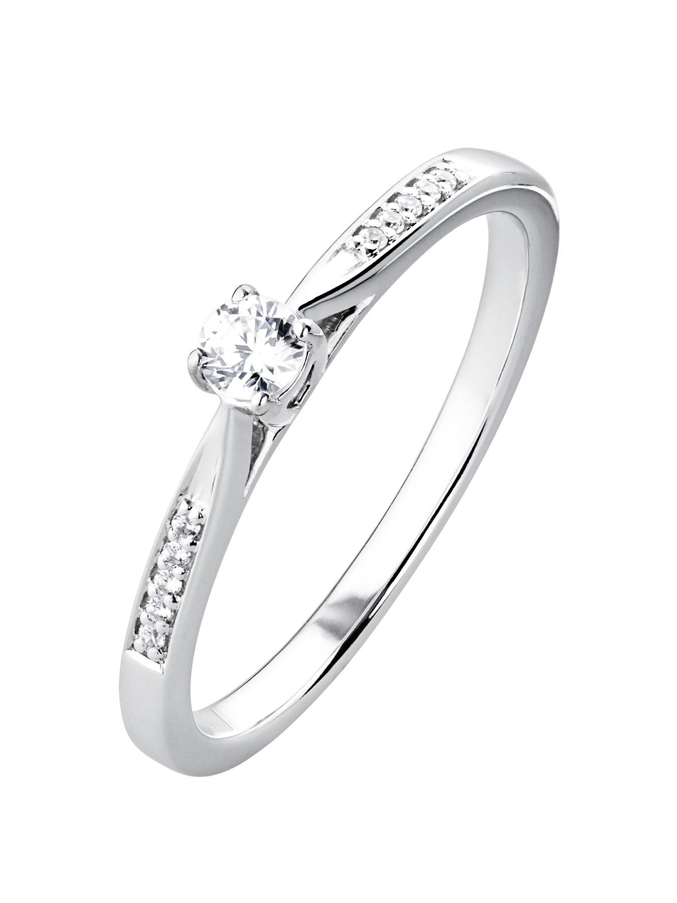 Love Diamond 9Ct White Gold 14Pt Diamond Solitaire Ring review