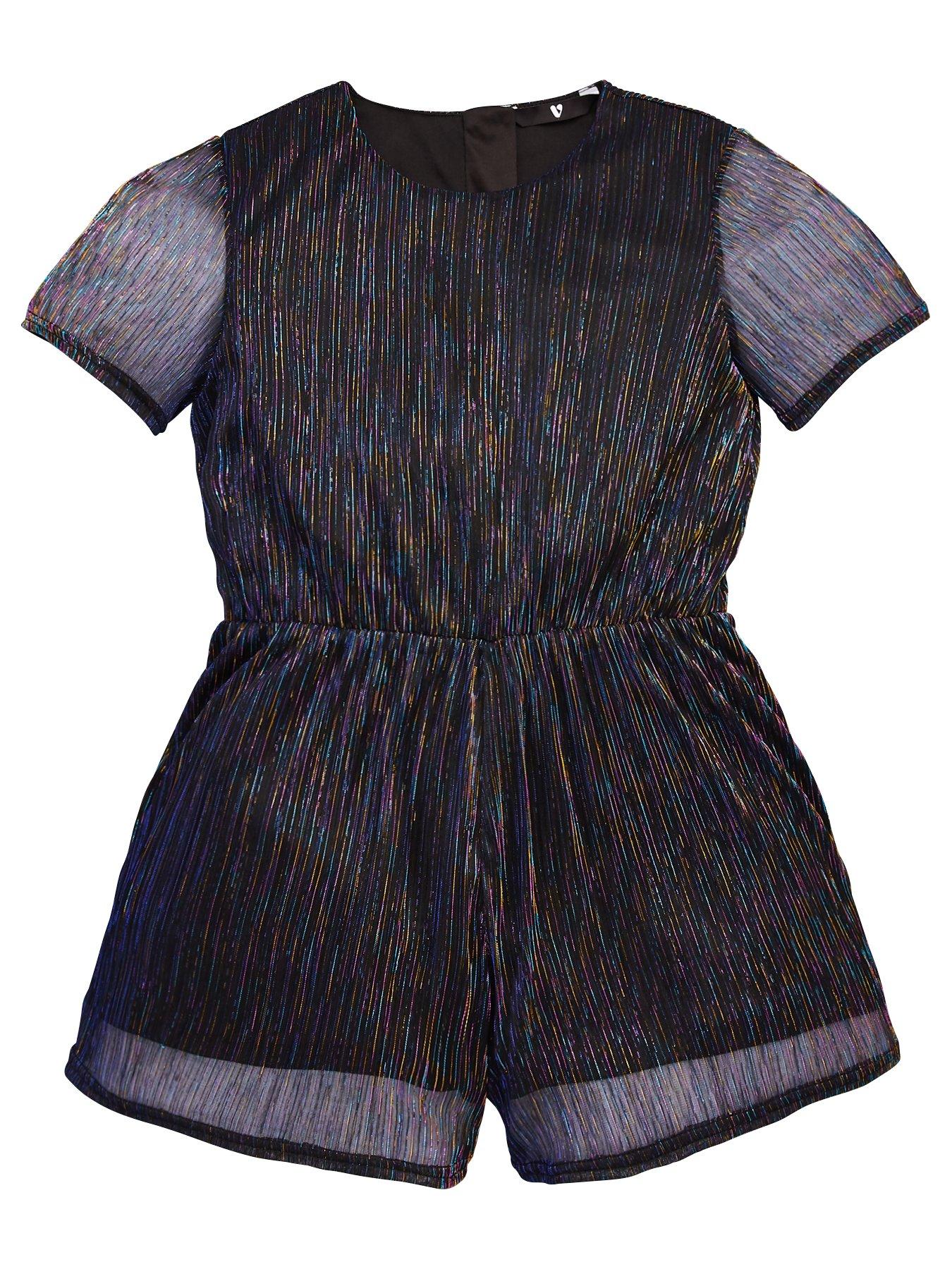 V By Very Girls Metallic Plisse Playsuit review