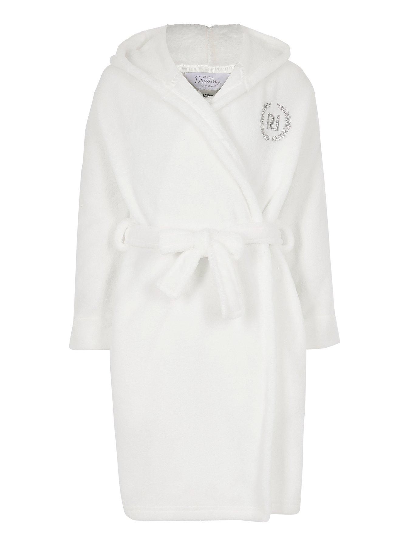 girls white dressing gown