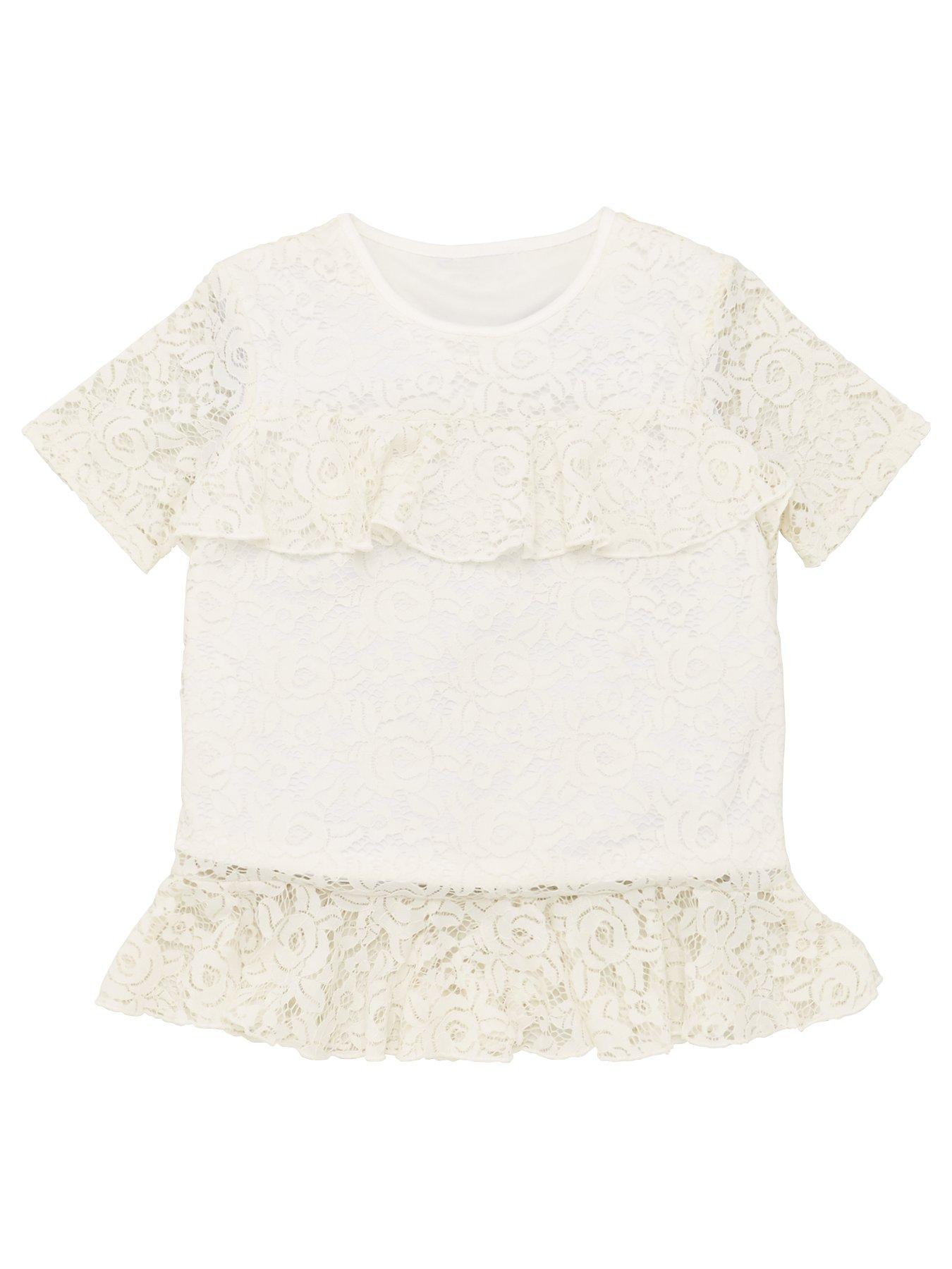 V By Very Girls Lace Ruffle Top review