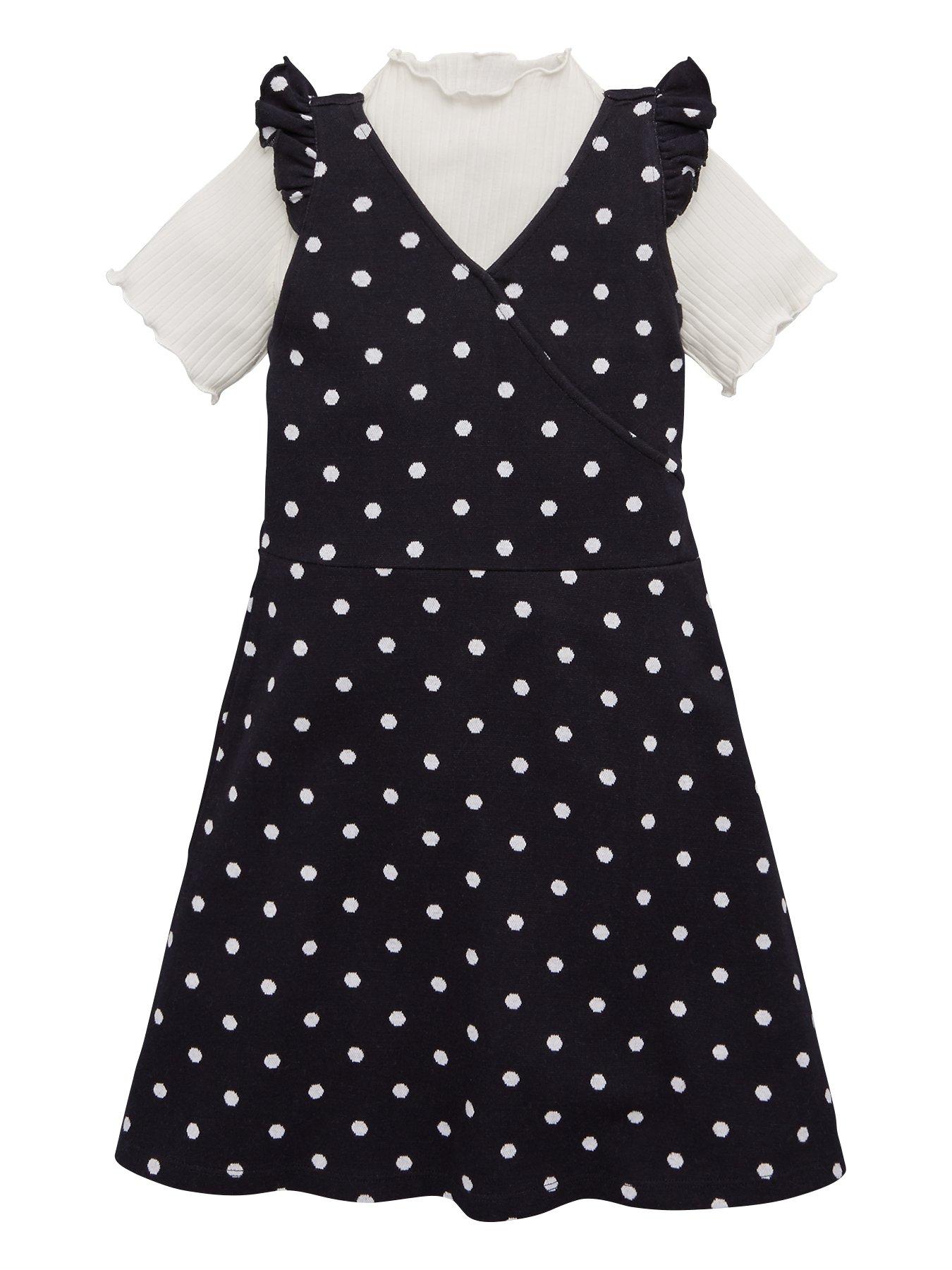 V By Very Girls Spot Frill Dress And Rib Top review