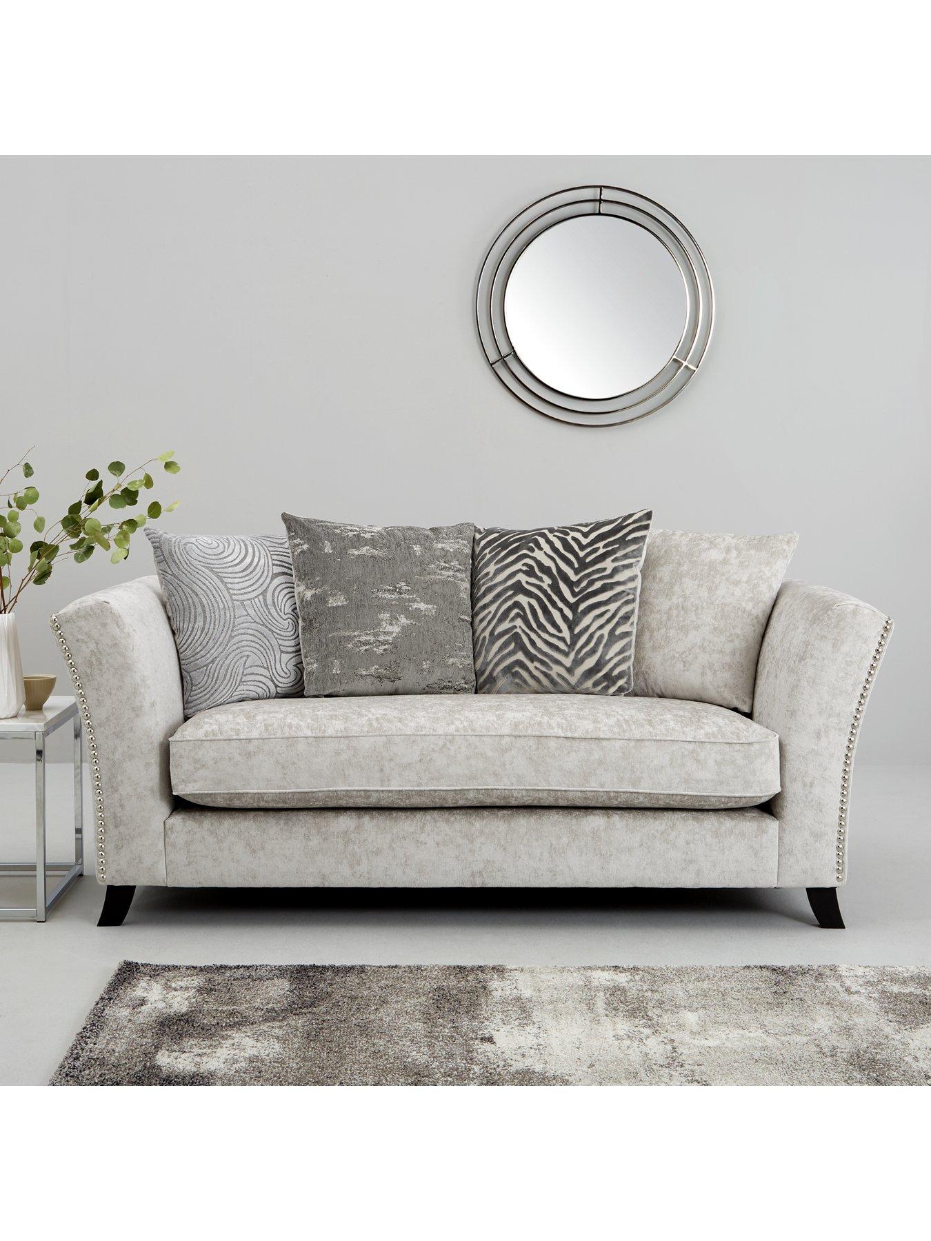 Product photograph of Very Home Sicily Fabric 2 Seater Scatter Back Sofa from very.co.uk