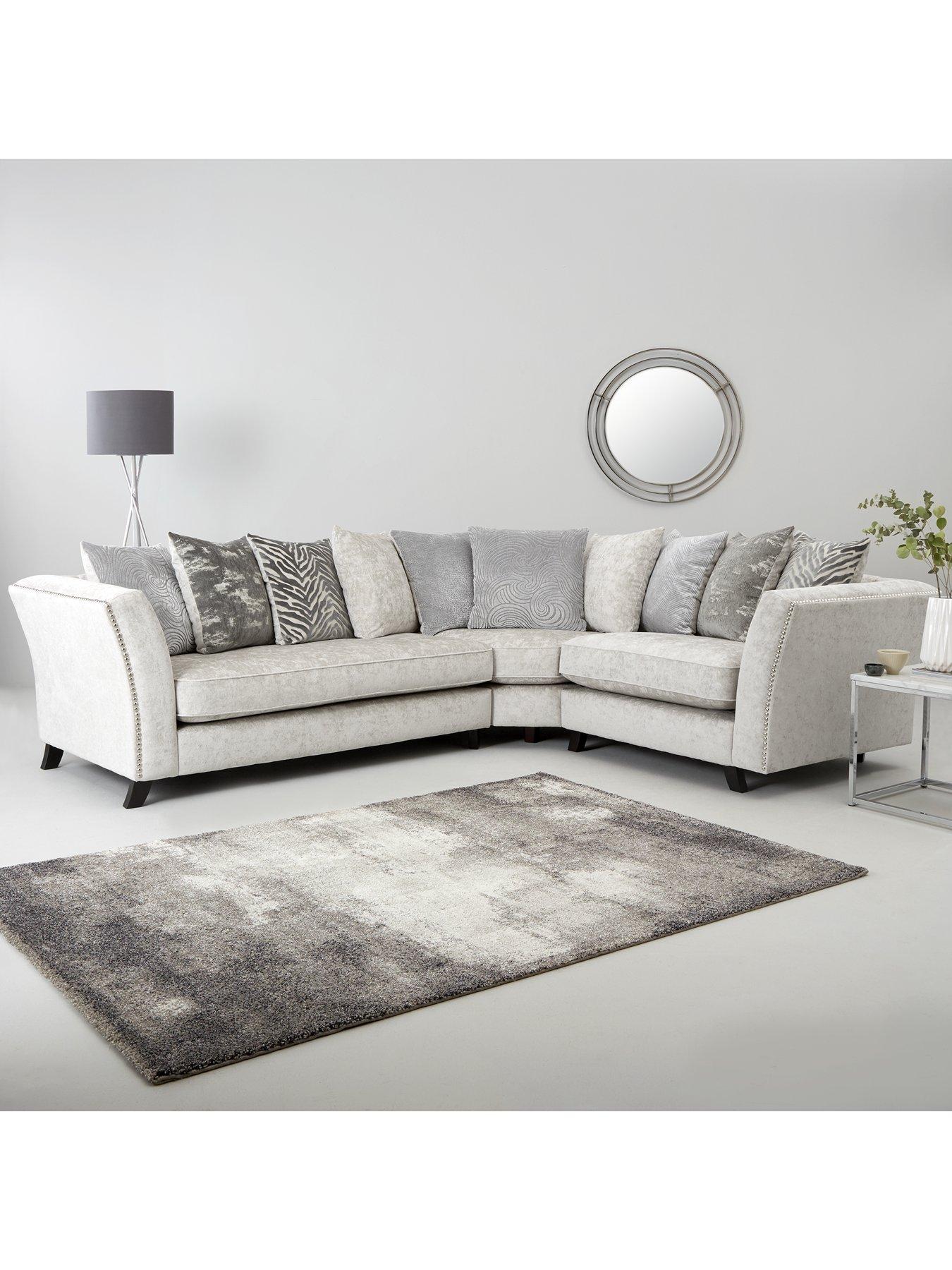 Product photograph of Very Home Sicily Right Hand Corner Group Fabric Scatter Back Sofa from very.co.uk