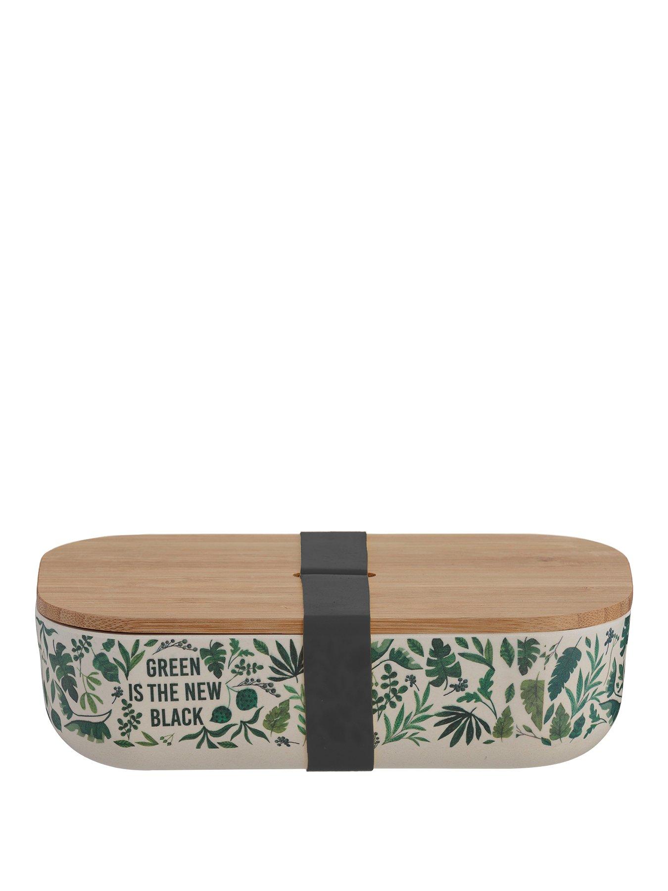 Typhoon Green Is The New Black Decorative Bamboo Fibre Lunch Box With Lid And Built-In Strap review