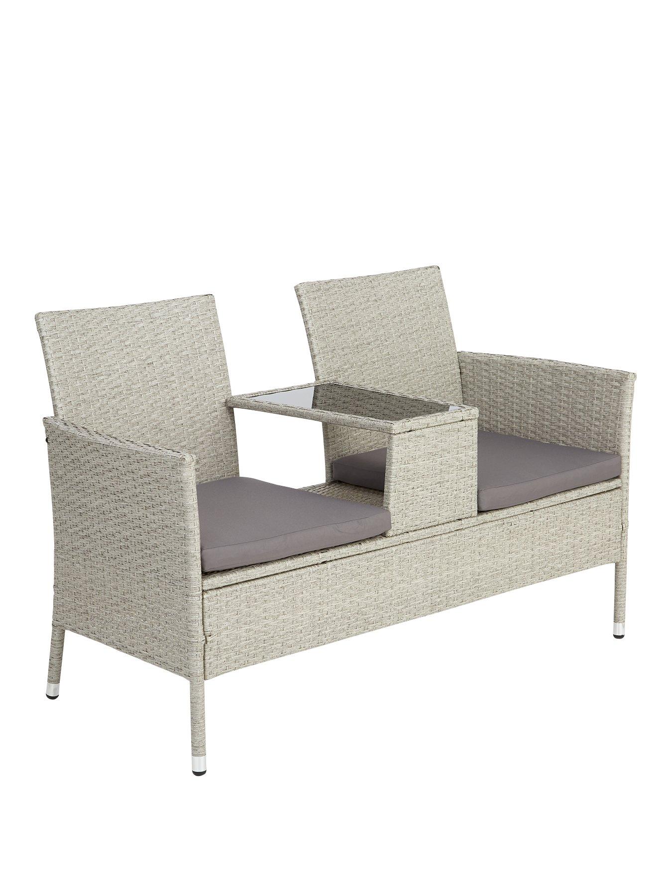 Rattan tete a tete deals garden seat