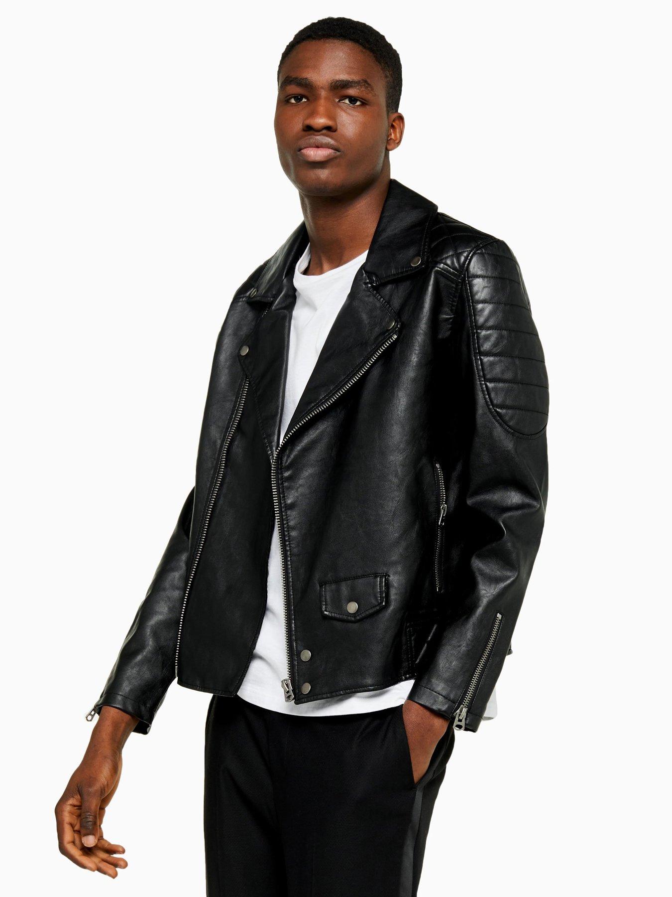 Topman Topman Faux Leather Biker Jacket review