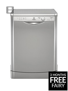 Indesit DFG15B1S 12-Place Full Size Dishwasher with Quick Wash - Silver