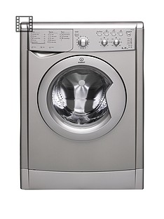 Indesit IWDC6125S 1200 Spin, 6kg Wash, 5kg Dry Washer Dryer - Silver