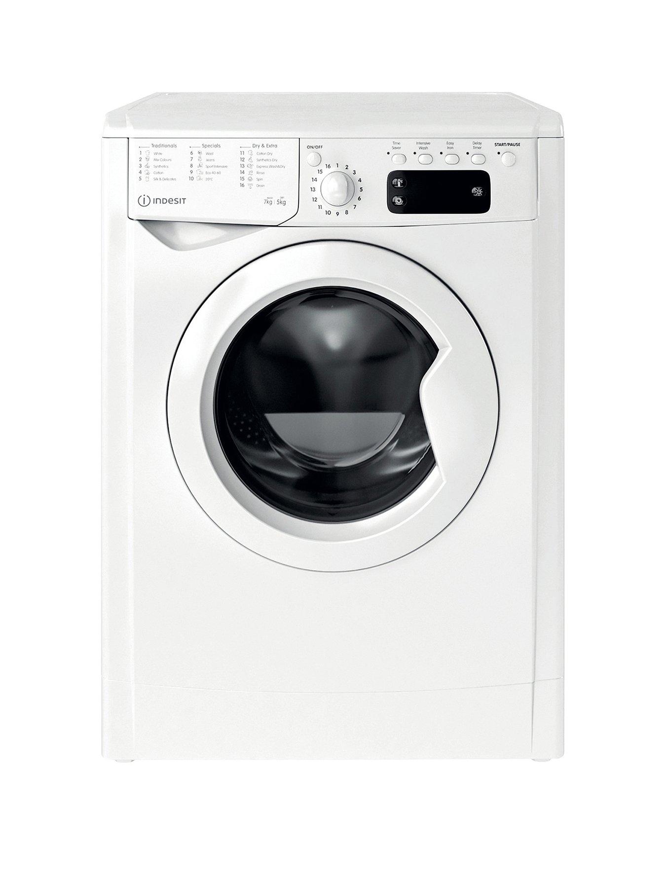 Indesit IWDD7123 1200 Spin, 7kg Wash, 5kg Dry Washer Dryer White