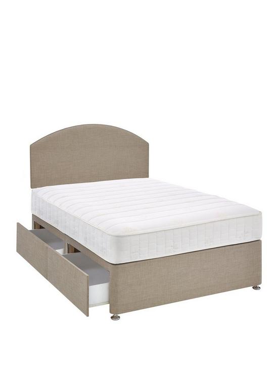 front image of airsprung-ezra-600-pocket-memory-divan-bed-with-storage-options