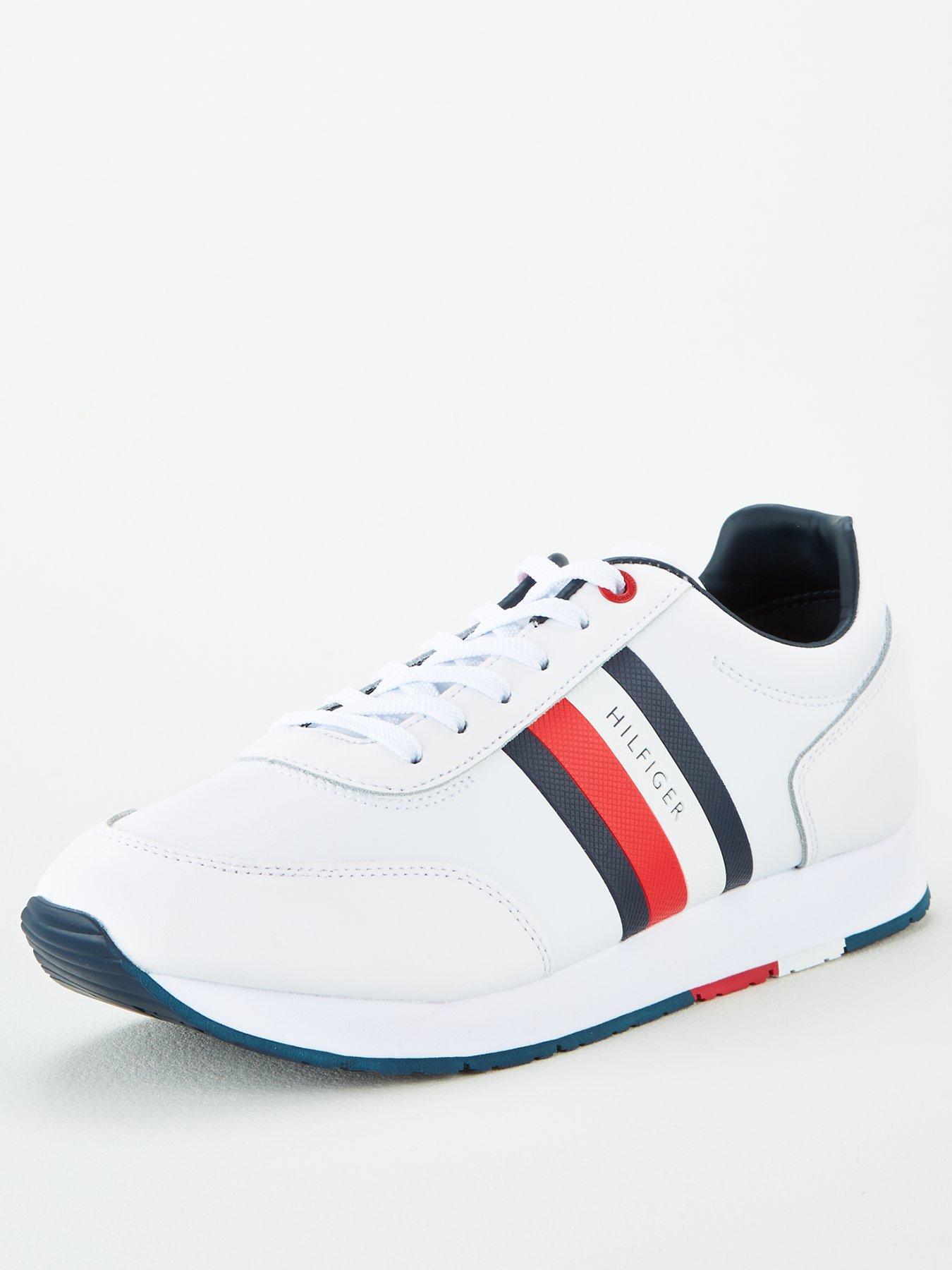 mens tommy hilfiger white trainers