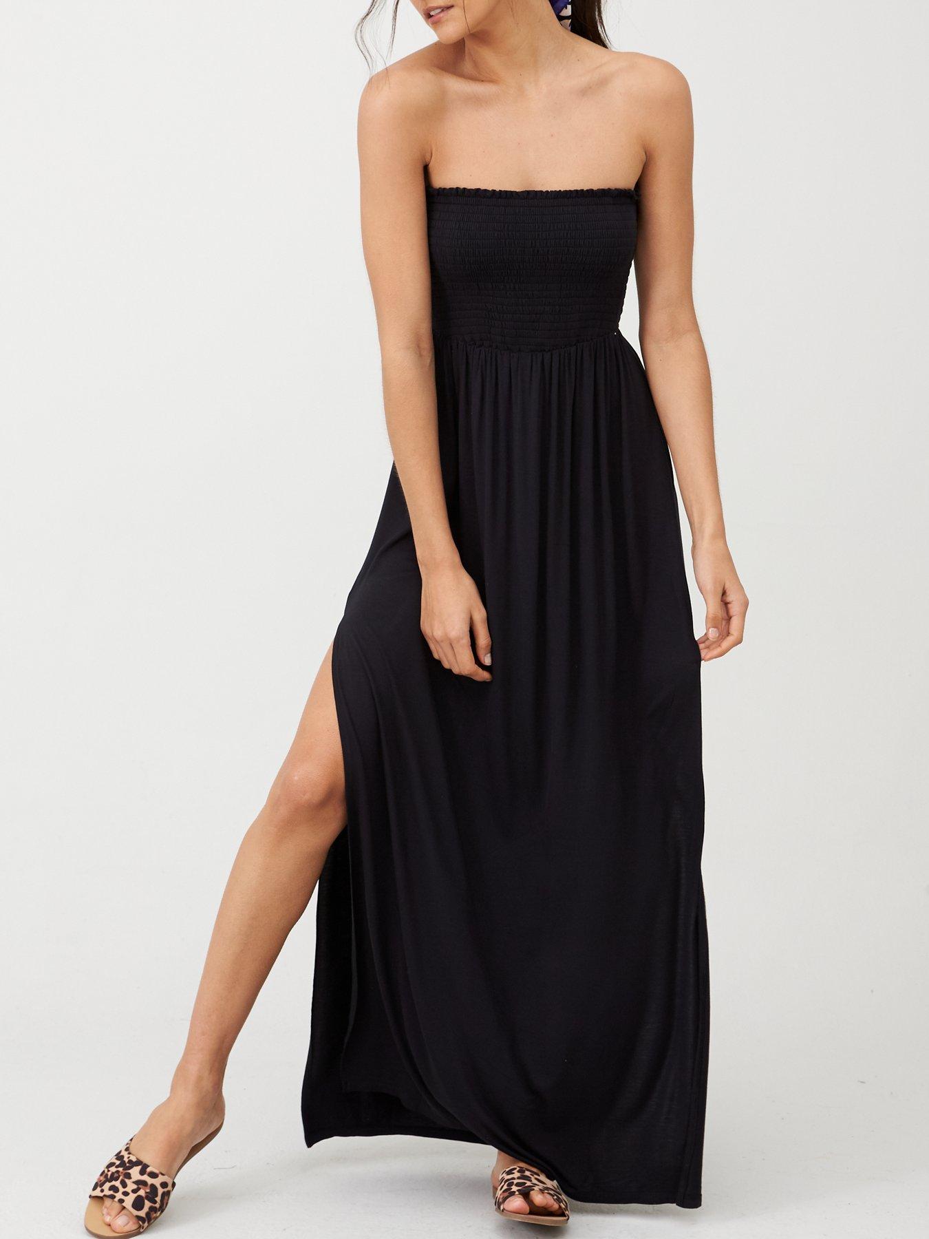 bandeau maxi dress beach