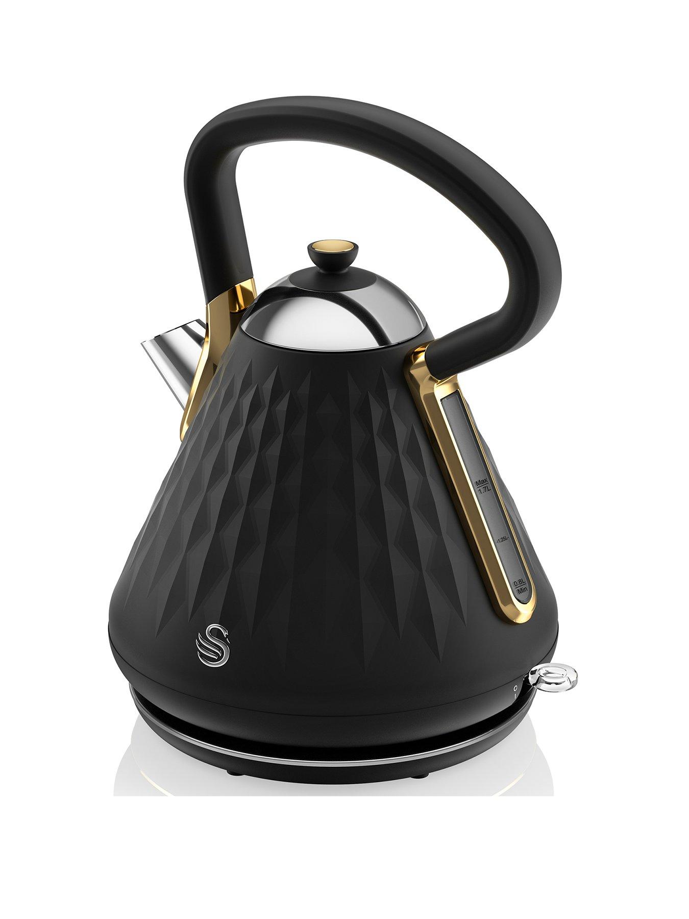 Product photograph of Swan Gatsby Range 1 7-litre Kettle - Black Gold from very.co.uk