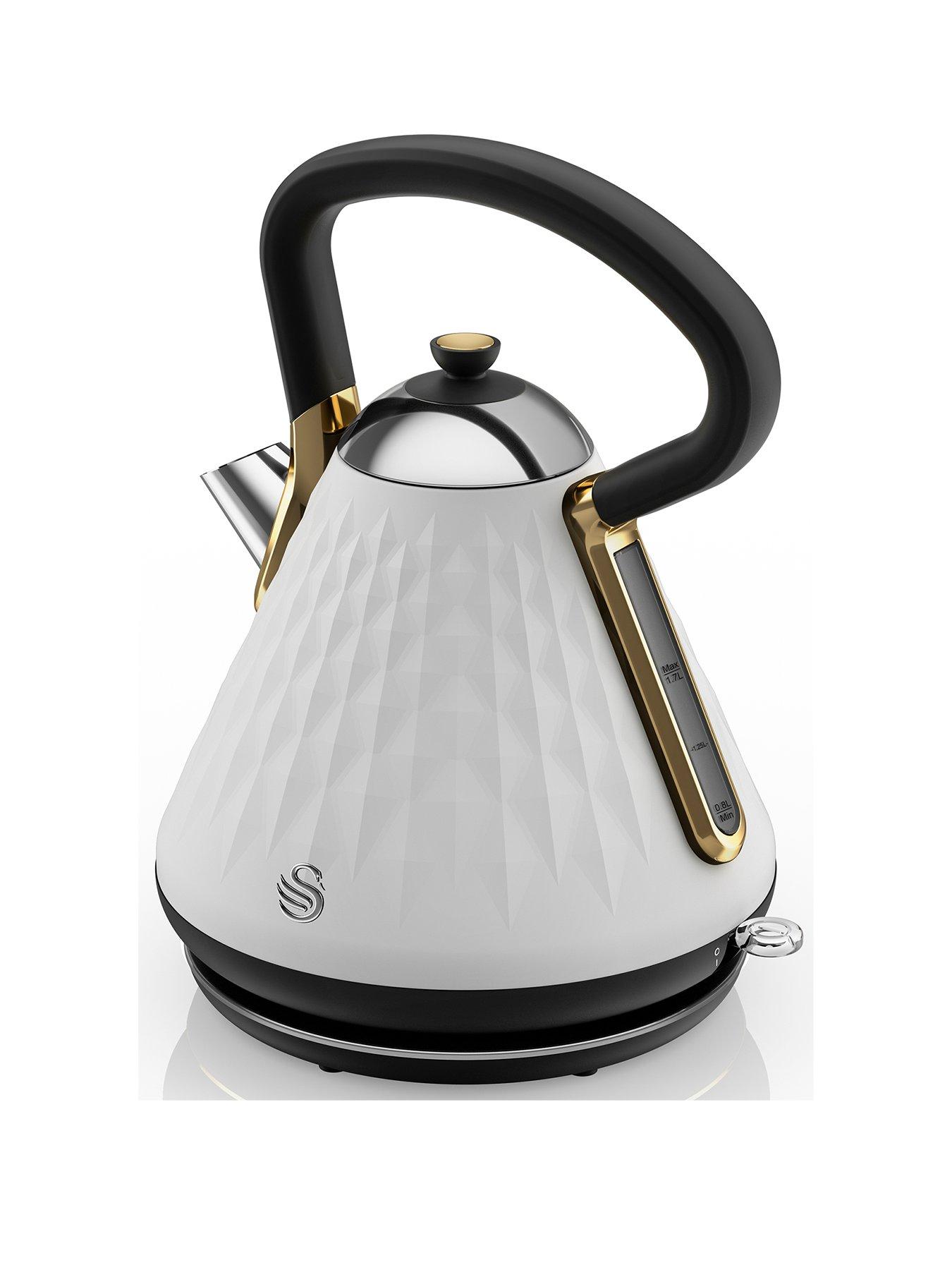 Red Diamond Design 1.7L Pyramid Kettle 3000w Rapid Boil Cordless Easy Pour
