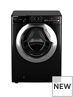 Hoover Hoover WDWOAD4106AHCB 10kg, 1400 Spin Washer Dryer- Black/Chrome door