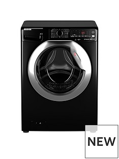 Hoover DWOA411AHC8B-80 11kg, 1400 Spin Washing Machine- Black/Chrome door
