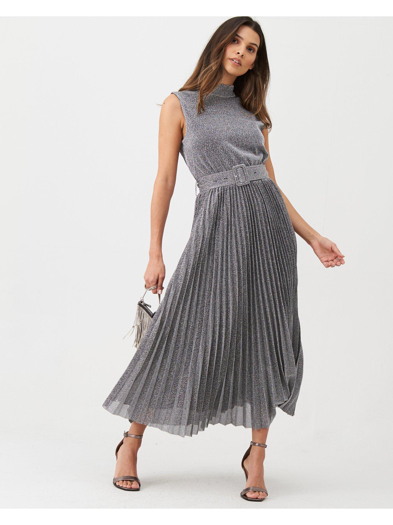 metallic silver dress uk