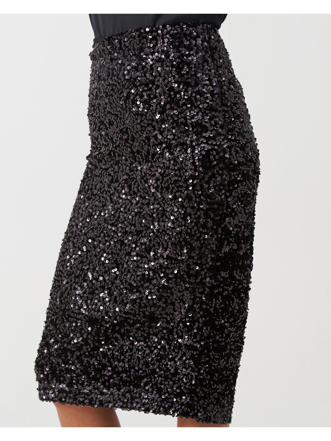 warehouse velvet sequin dress