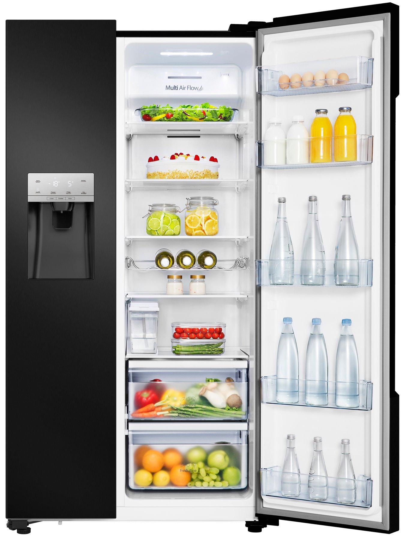 Hisense Rs694n4tb1 Total No Frost American Style Fridge Freezer With Water Ice Dispenser Black Very Co Uk