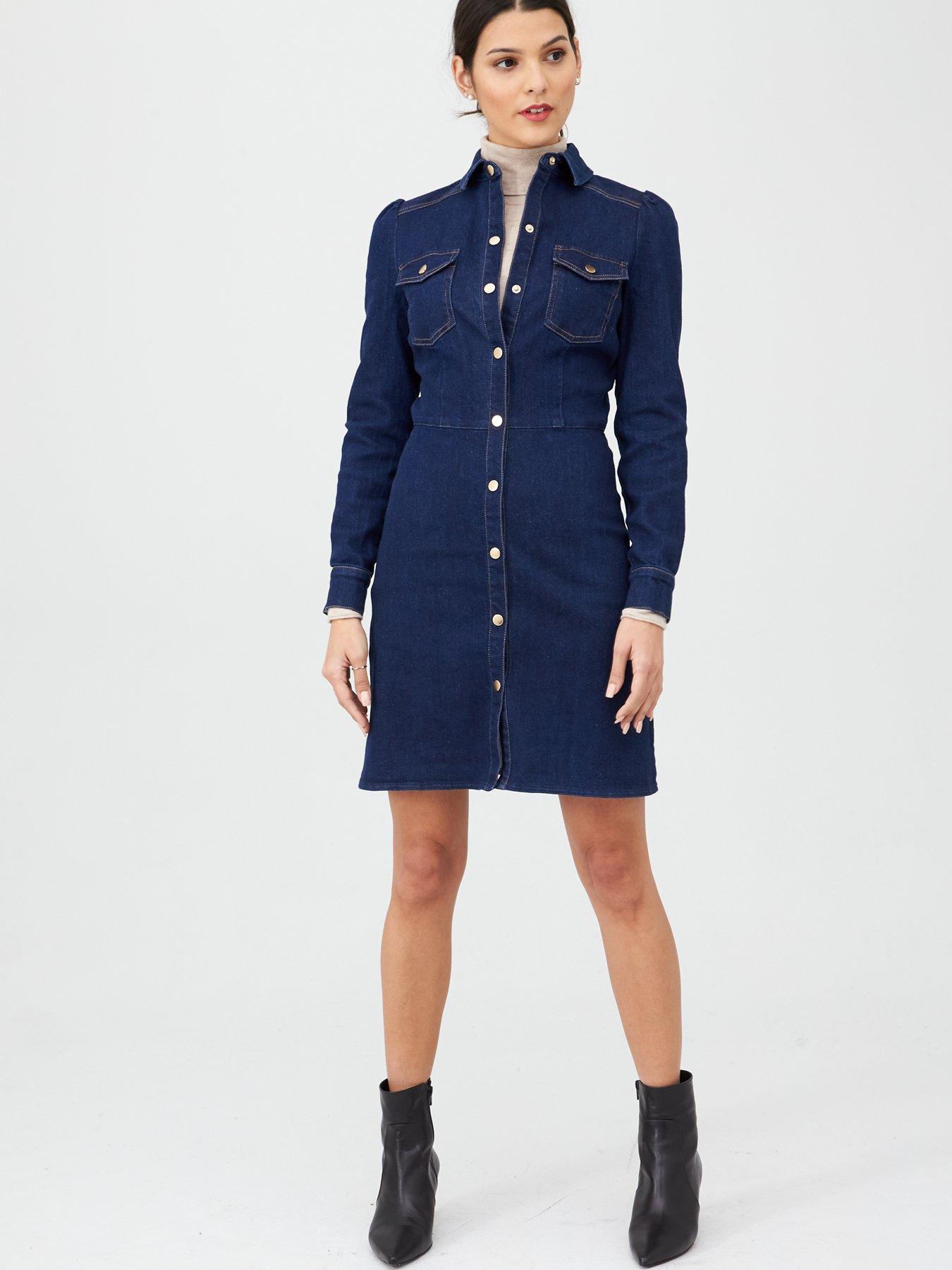 Oasis denim midi dress best sale