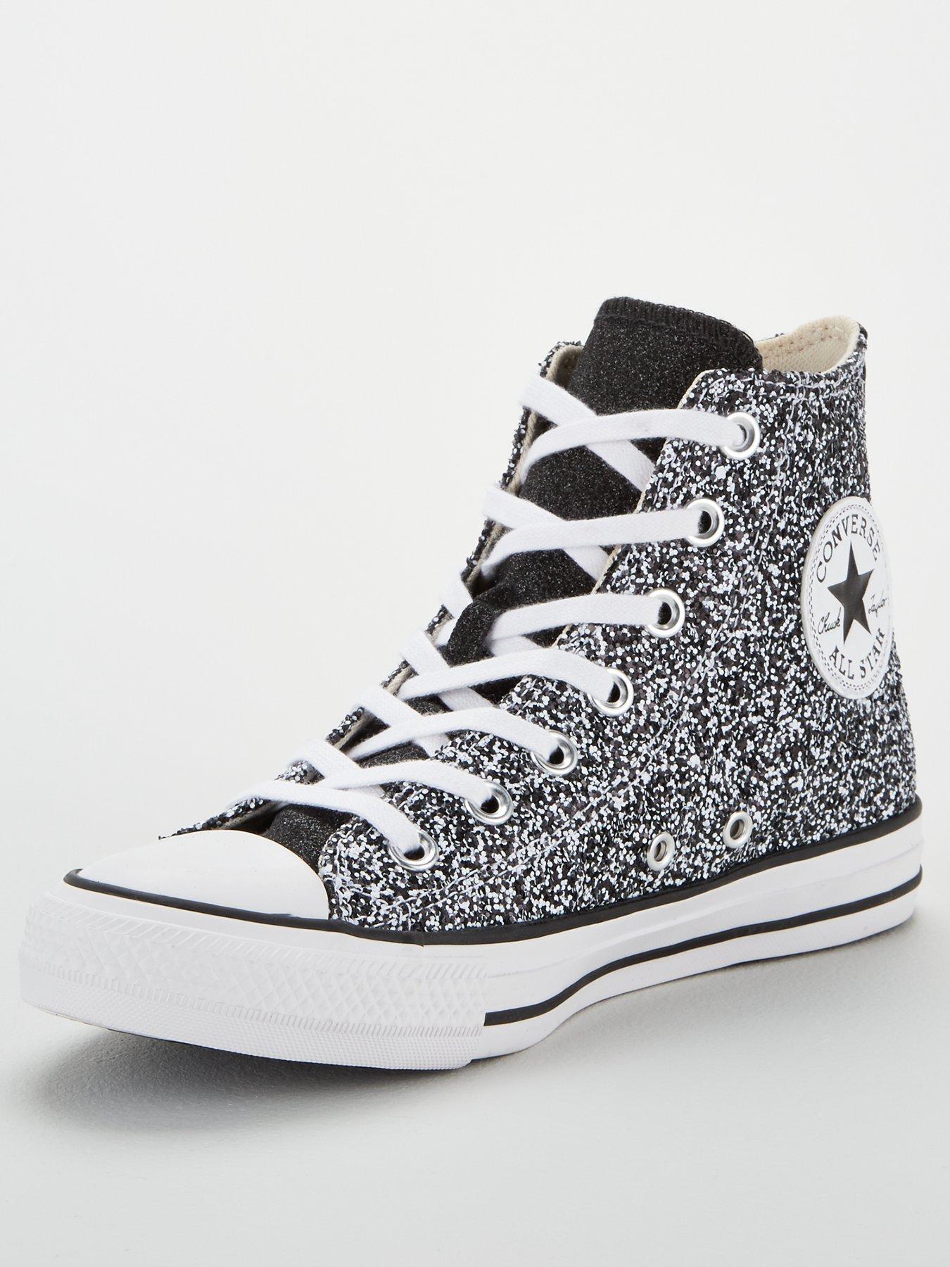 converse black all star galaxy dust ox trainers