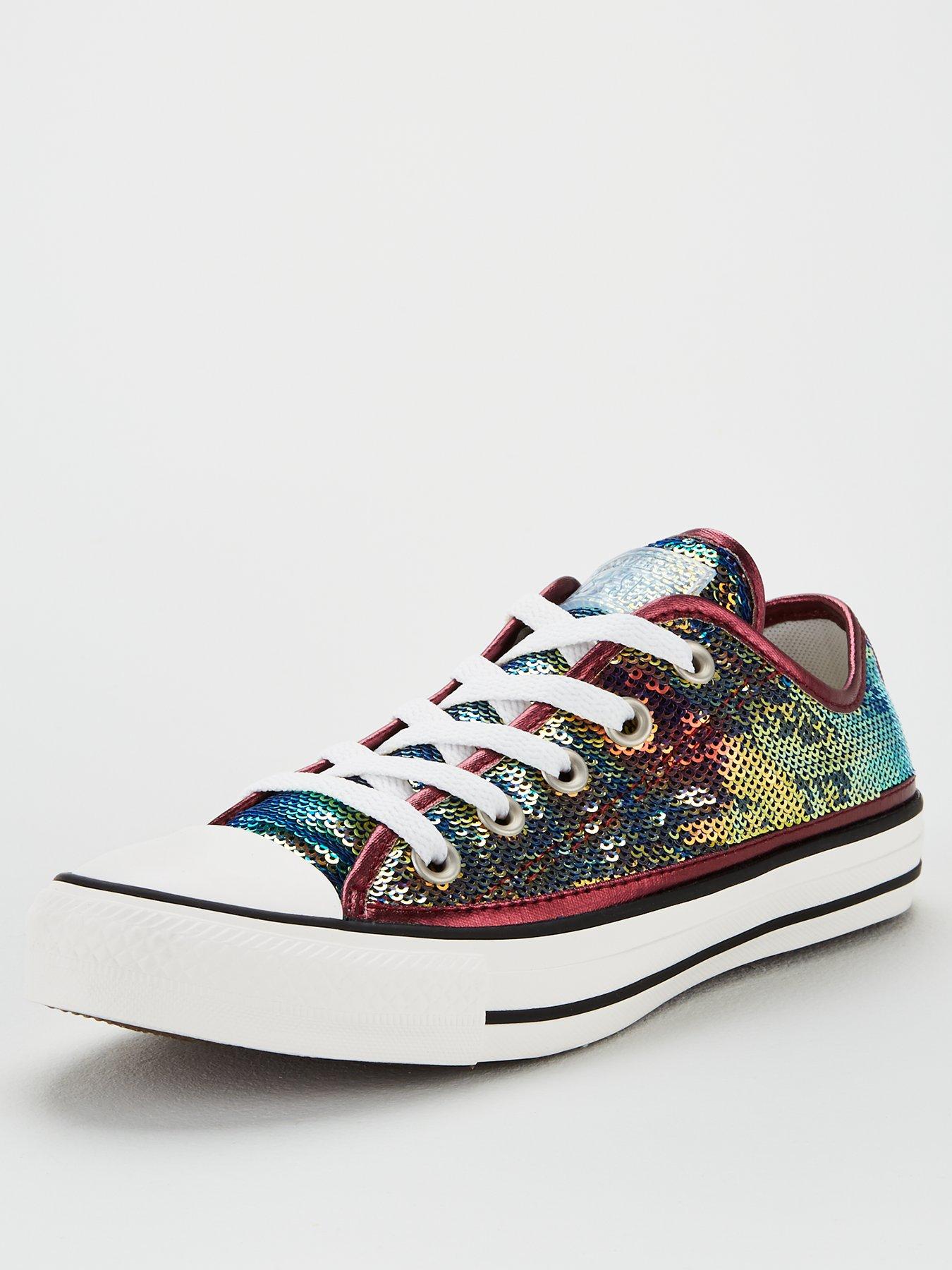 white sequin converse