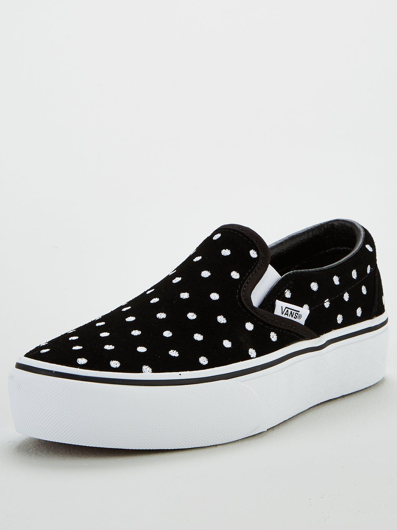 polka dot slip on sneakers