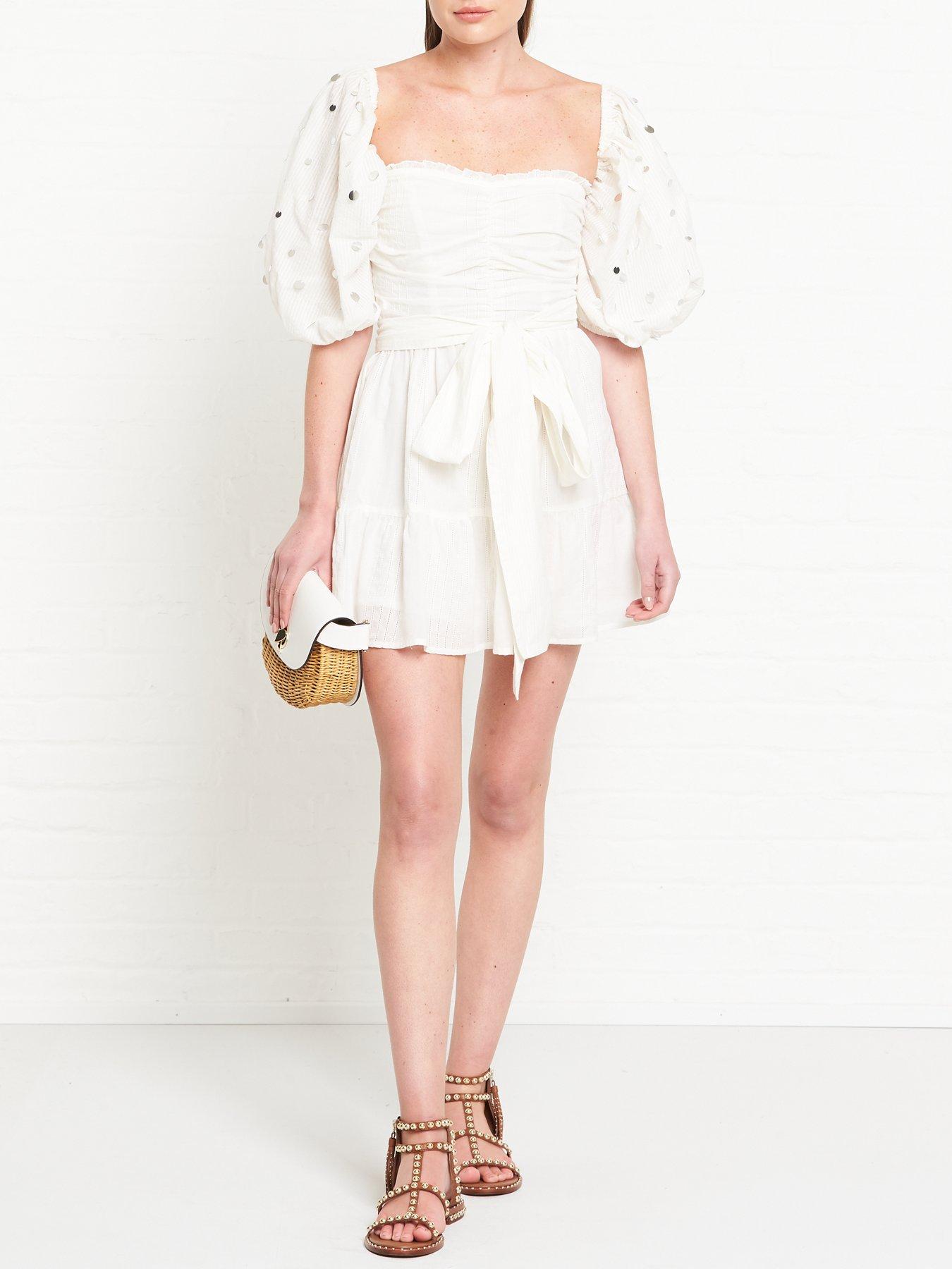 white sundress short