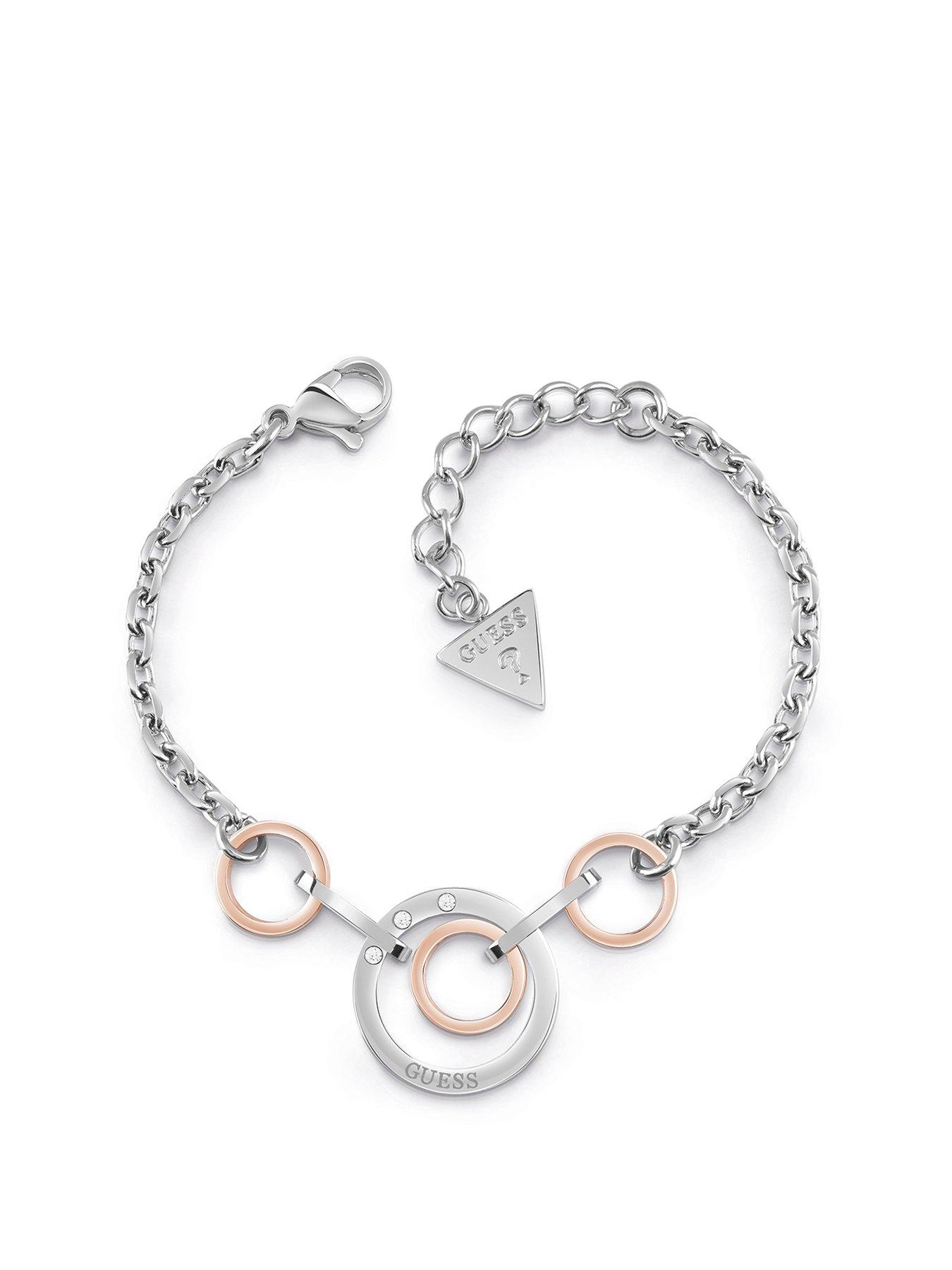 Guess Guess Rose Gold And Silver Tone Logo Circle Bracelet review