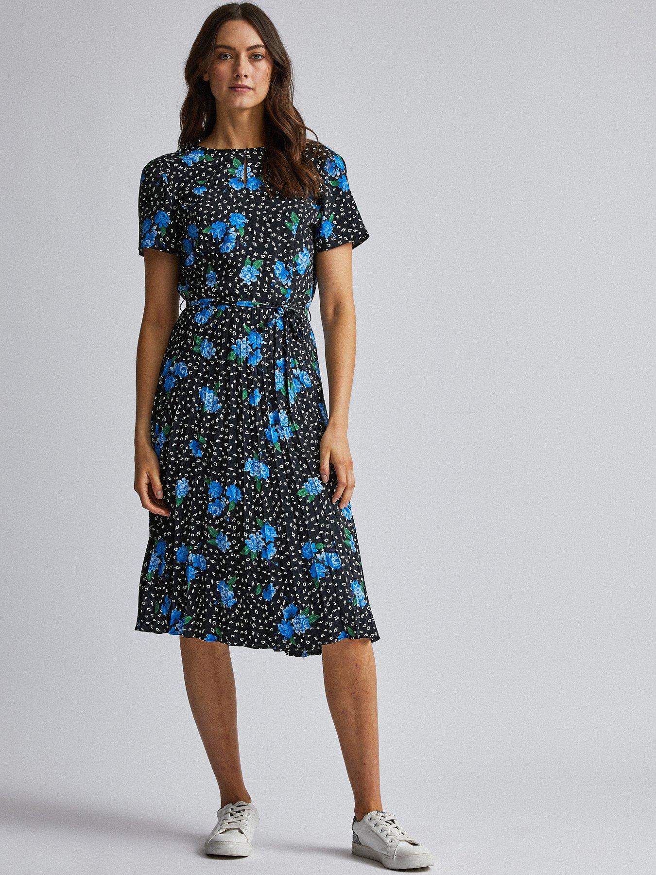 dorothy perkins blue floral dress