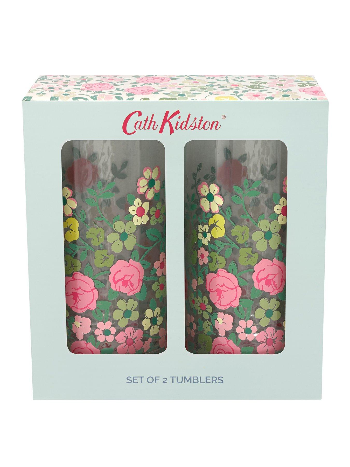 Cath Kidston Cath Kidston Hedge Rose Set Of 2 Glass Tumblers