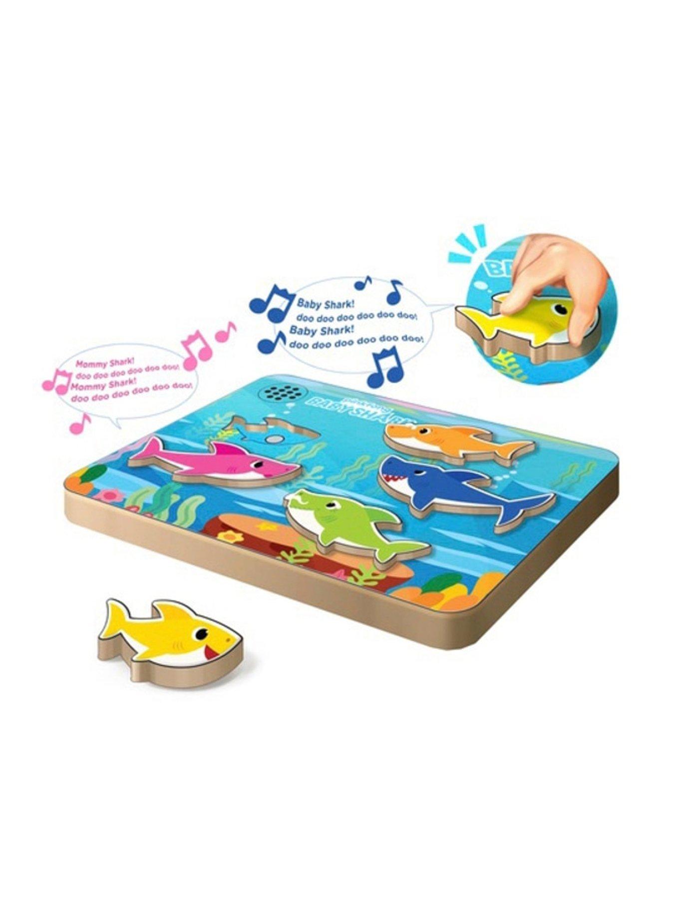 baby shark chunky wooden sound puzzle