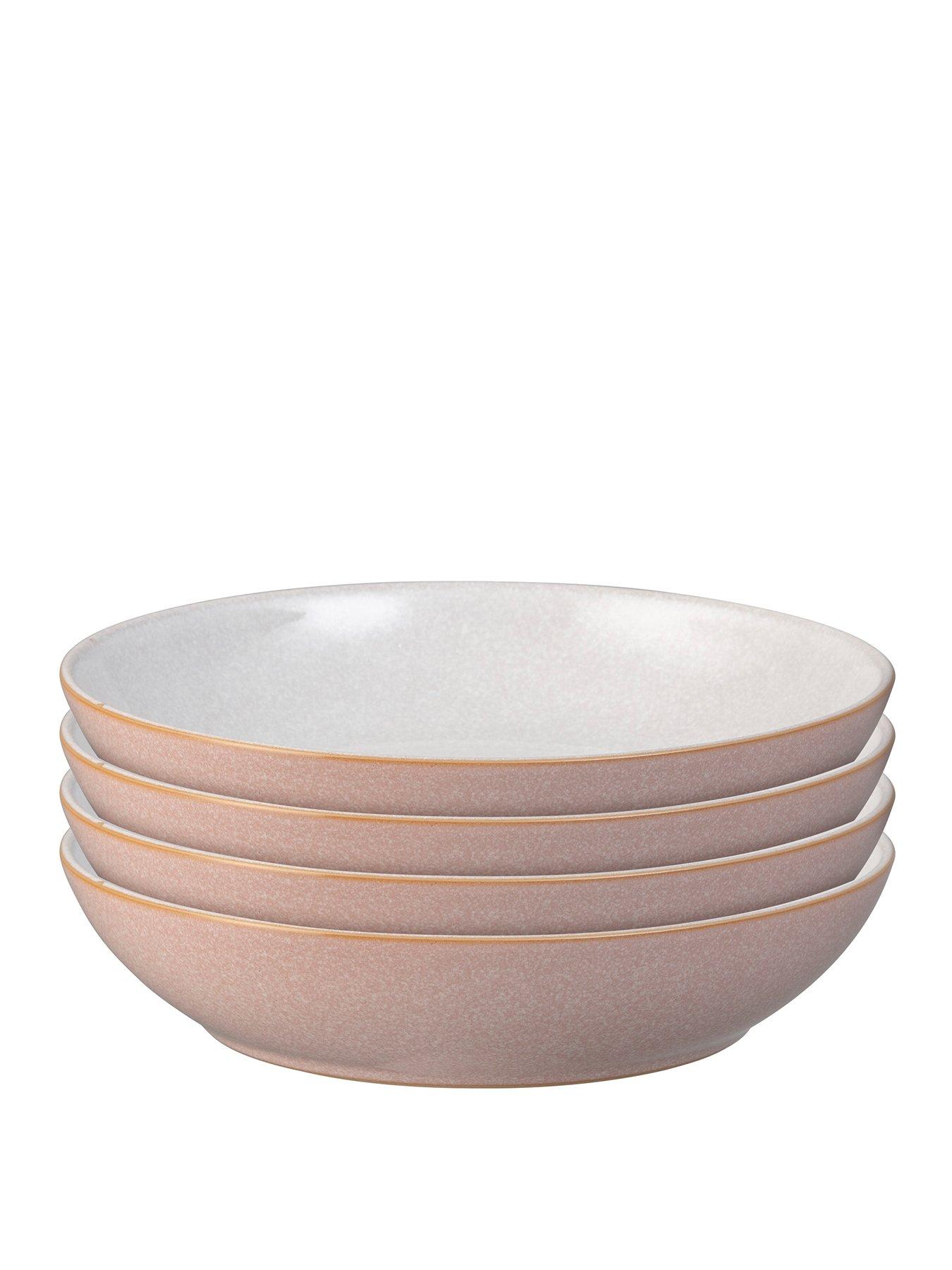 Denby Porcelain Arc Pasta Bowls in Grey – Set of 4