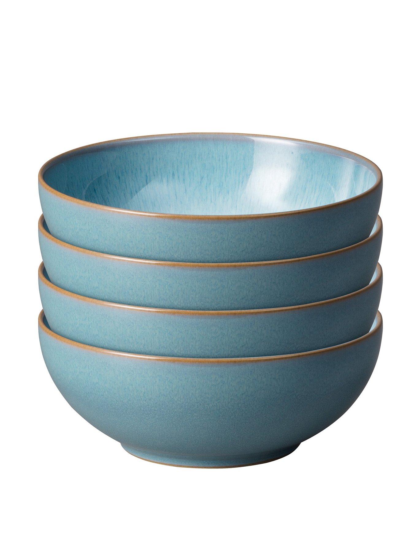 Denby Azure Haze Set of 4 Coupe Cereal Bowls